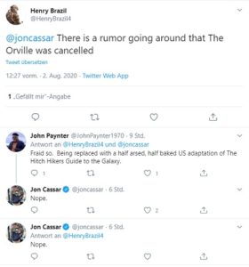 Wurde The Orville abgesetzt? Antwort des Produzenten